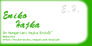 eniko hajka business card